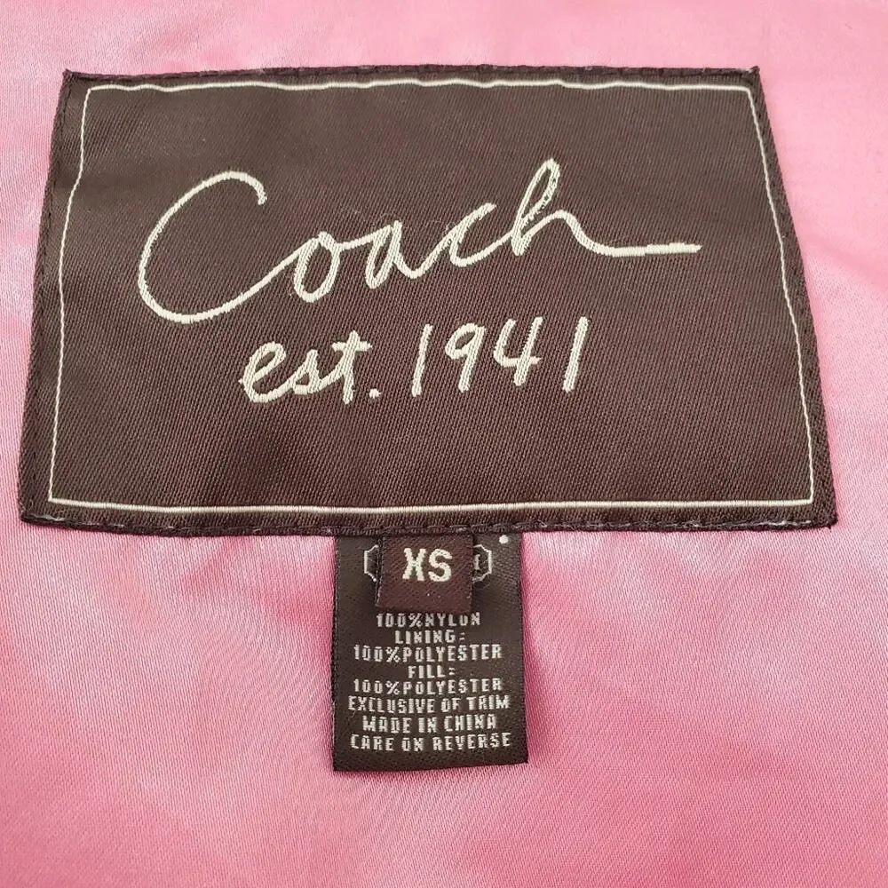 Coach Signature Logo Quilted Jacket (XS)